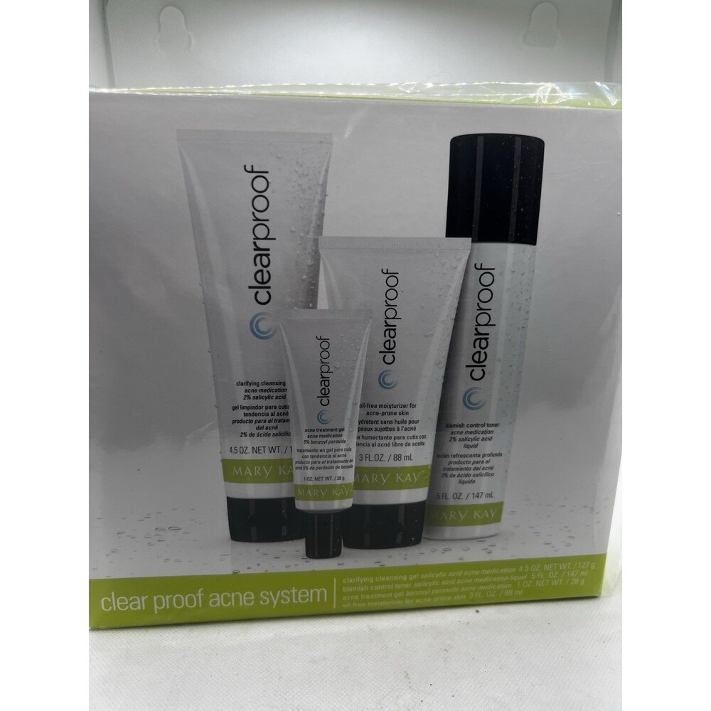 Mary Kay ClearProof Acne System 4 Four Piece Set FULL SIZE NEW! Expired